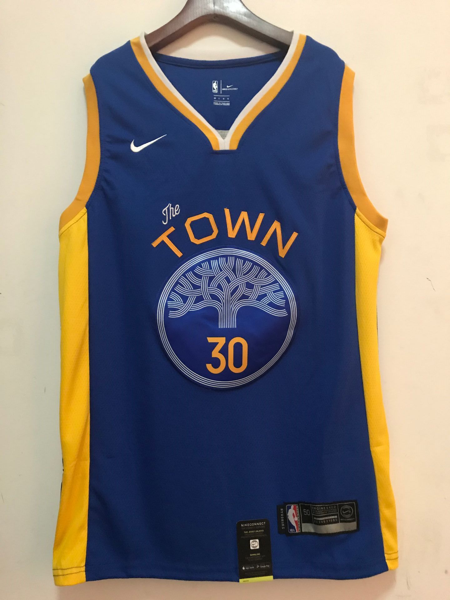 Men Golden State Warriors 30 Curry Blue Nike Season 22-23 NBA Jerseys